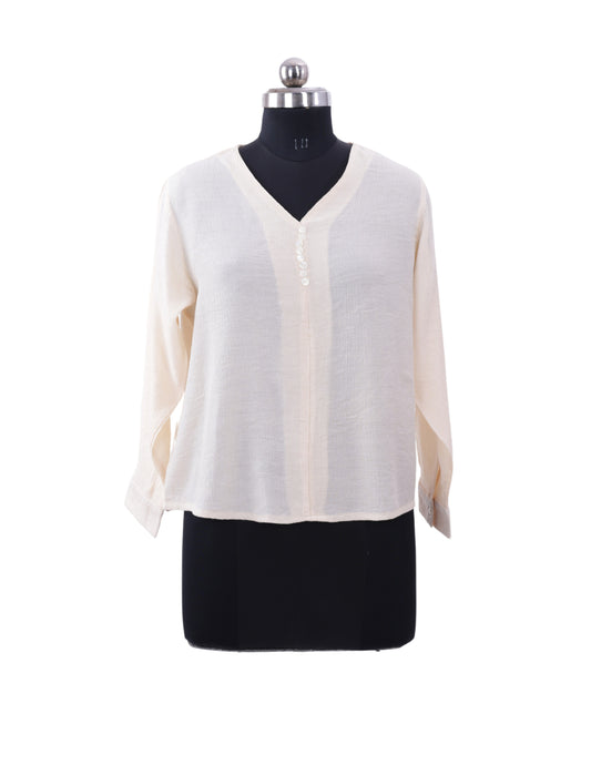 Cute Cream Top For Womens