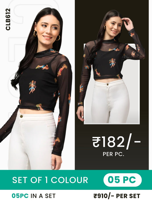 Clobulk Women Top (Set of 5Pc - 1 Colours)- ₹182/ per pc