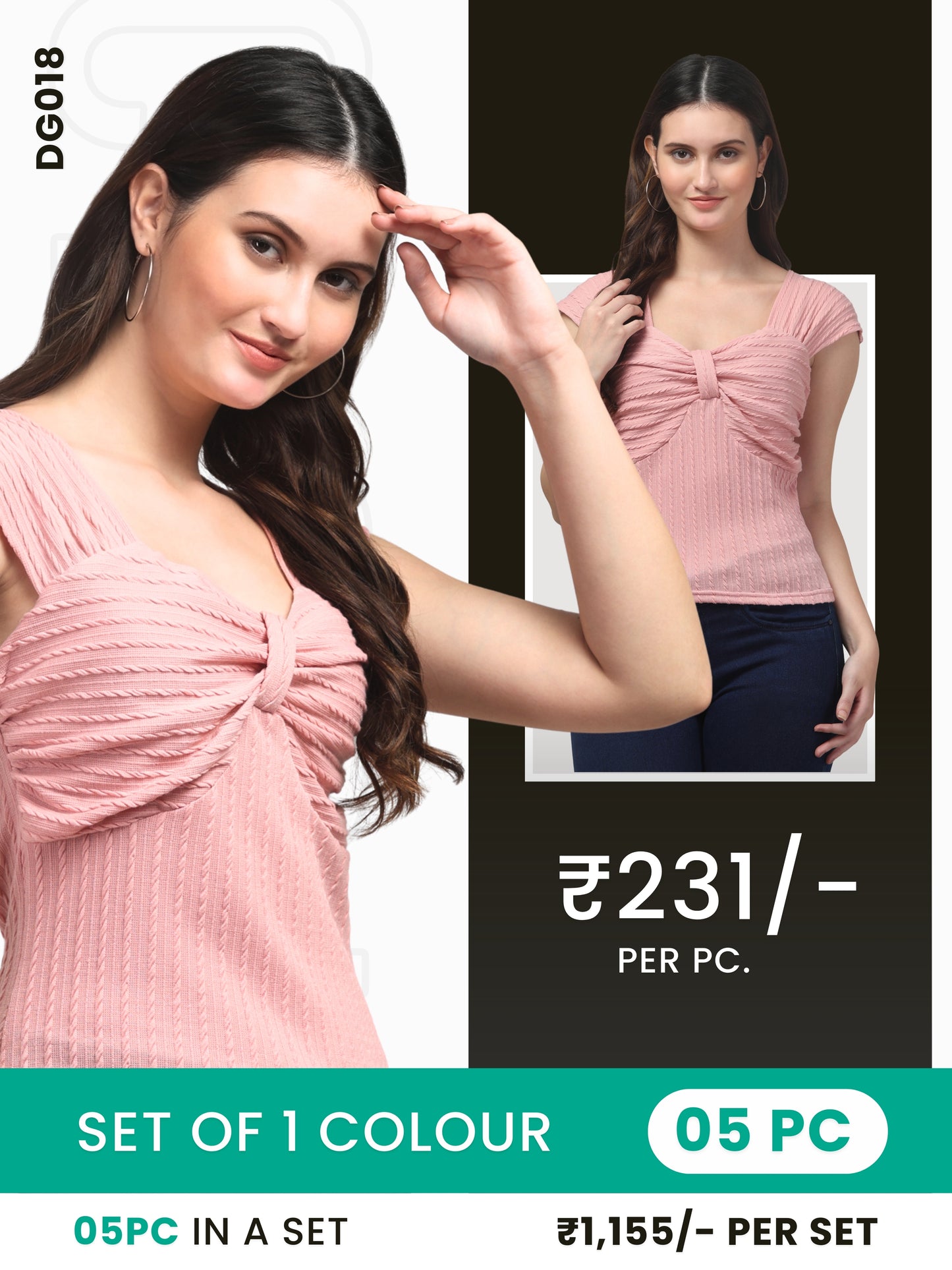 Clobulk Women Top (Set of 5 Pc)- ₹231/ per pc