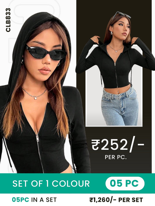 Clobulk Women Black Jacket (Set of 5 Pc)- ₹252/per pc