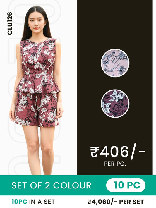 Clobulk Co-ord Set (Set of 10 PC - 2 Colour)- ₹406/ per pc