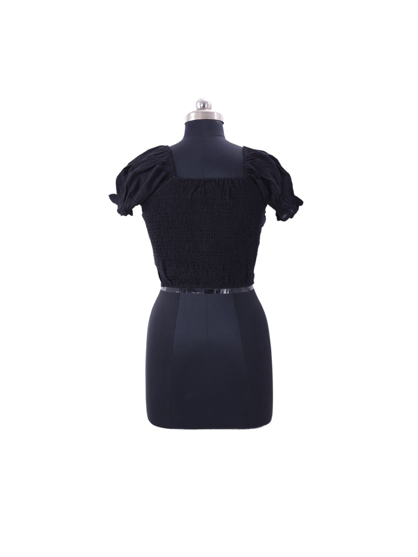 Black Deep Neck Top For Womens