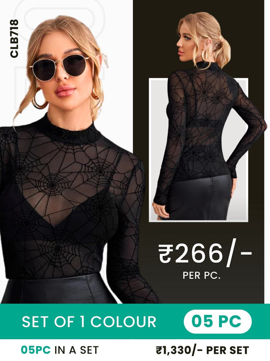 Clobulk Women Net Top (Set of 5 Pc)- ₹266/ per pc