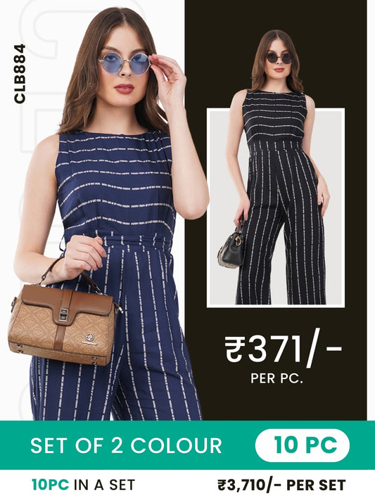 Clobulk Women Jumpsuit (Set of 10 Pc- 2 Colour)- ₹371/ per pc