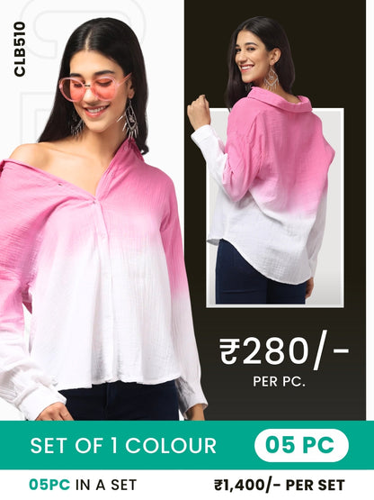 Clobulk Women Shirt (Set of 5 Pc)- ₹280/ per pc