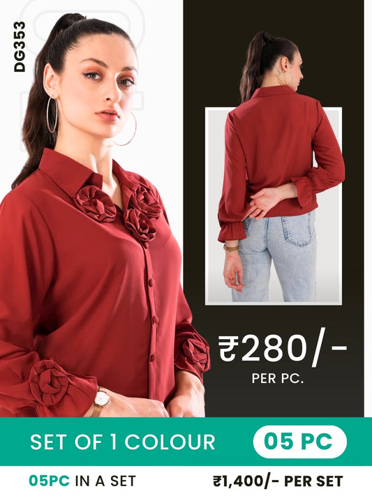 Clobulk Women Shirt (Set of 5 Pc)- ₹280/ per pc