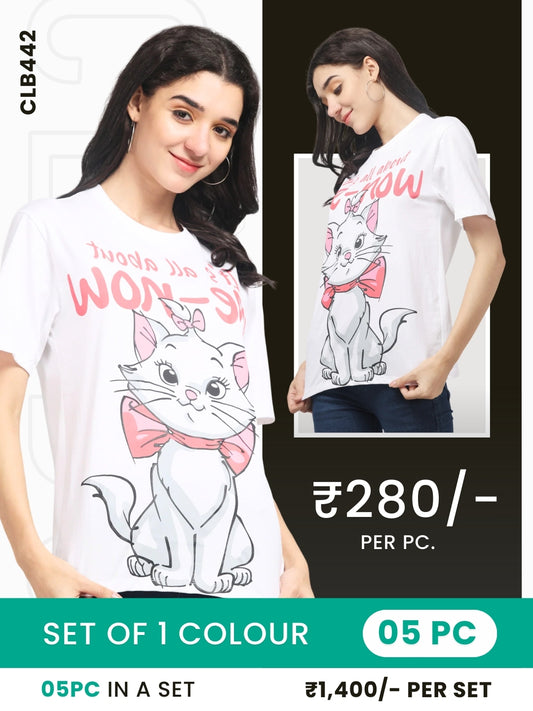 Clobulk Women T-shirt (Set of 5 Pc)- ₹280/ per pc