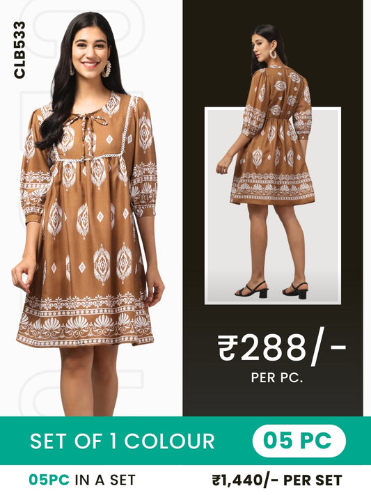 Clobulk Women Dress (Set of 5 Pc)- ₹288/per pc