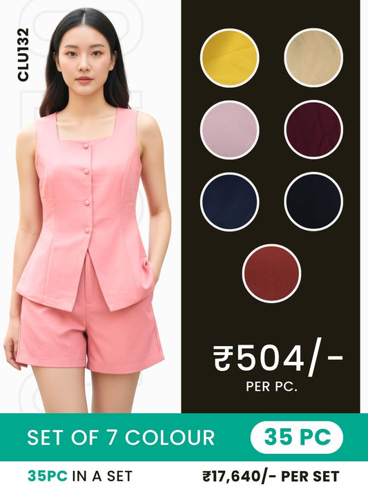 Clobulk Women Co-ord Set (Set of 35 PC - 7 Colour)- ₹504/ per pc
