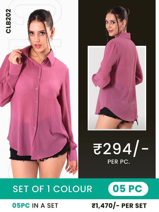 Clobulk Women Shirt (Set of 5 Pc)- ₹294/ per pc