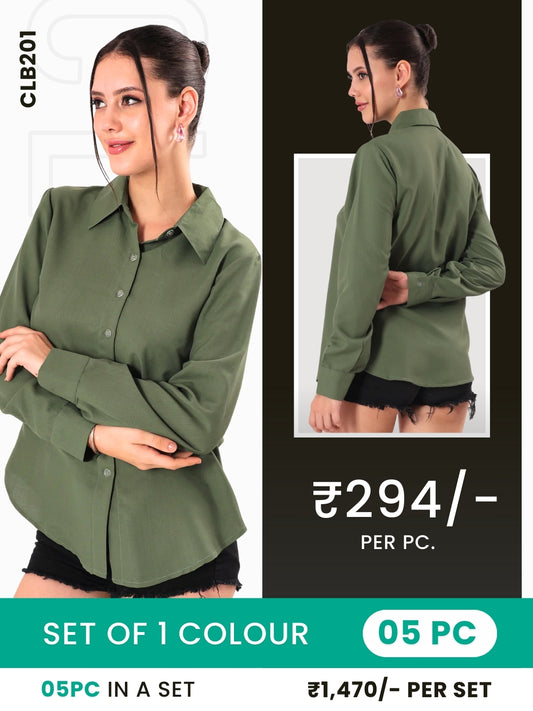 Clobulk Women Shirt (Set of 5 Pc)- ₹294/ per pc