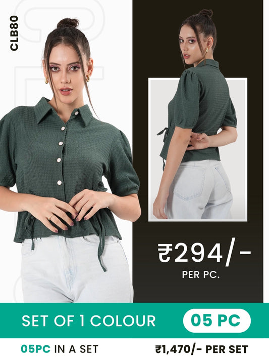 Clobulk Women Shirt (Set of 5 Pc)- ₹294/ per pc