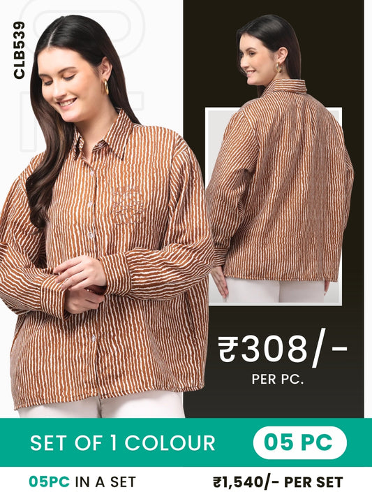 Clobulk Women Shirt (Set of 5 Pc)- ₹308/ per pc