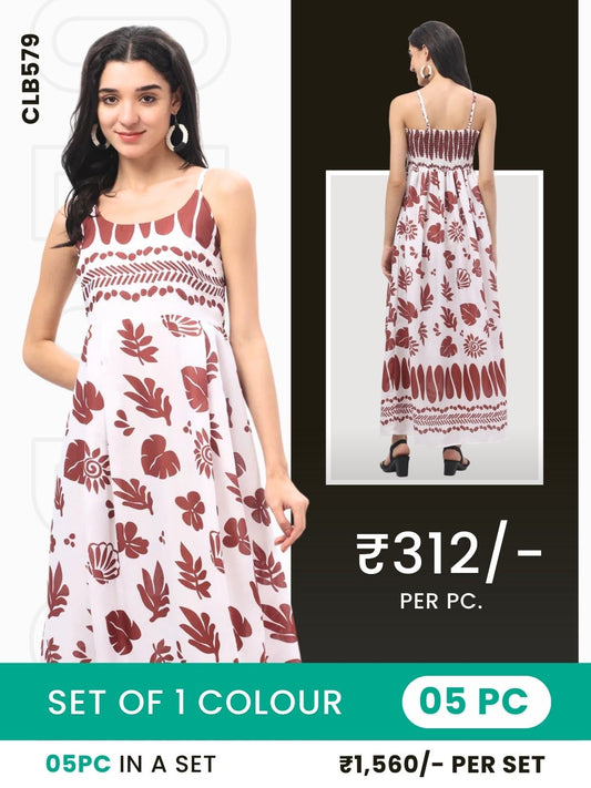 Clobulk Women Dress (Set of 5 PC - 1 Colour)- ₹312/ per pc