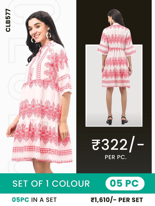 Clobulk Women Dress (Set of 5 PC - 1 Colour)- ₹322/ per pc