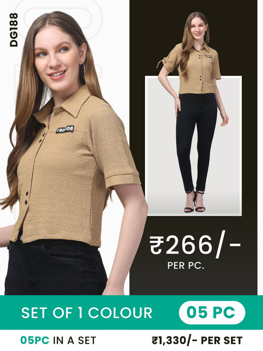 Clobulk Women Shirt (Set of 5 Pc)- ₹266/ per pc