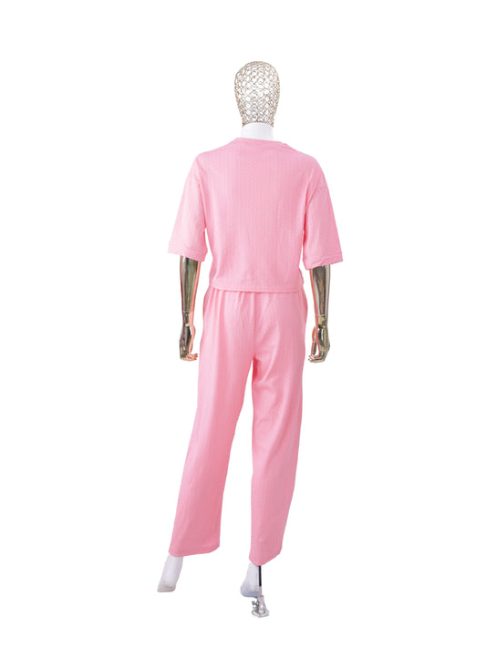 Pink Cat Patch Co ord Set Women