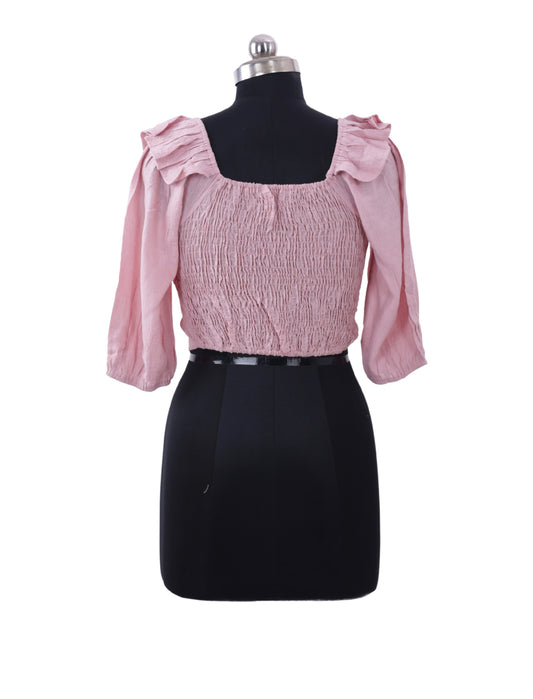 Pink Trendy Top For Womens