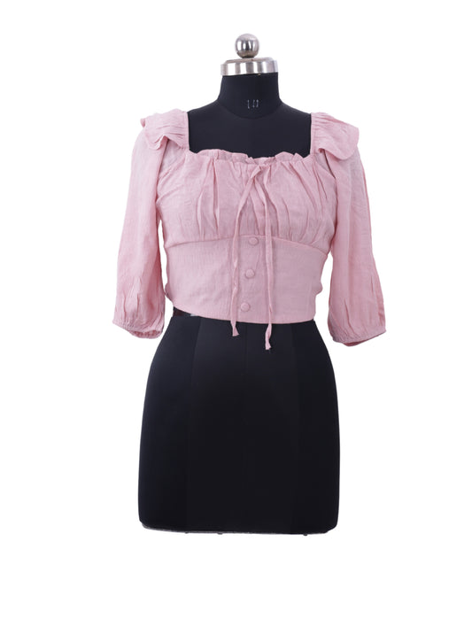 Pink Trendy Top For Womens