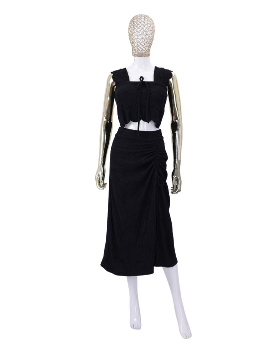 Black Party Wear Co ord Set For Womens
