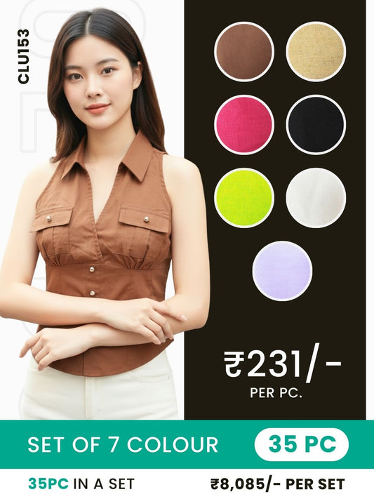 Clobulk Women Top (Set of 35 PC - 7 Colour)- ₹231/ per pc