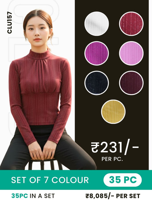 Clobulk Women Top (Set of 35 PC - 7 Colour)- ₹231/ per pc