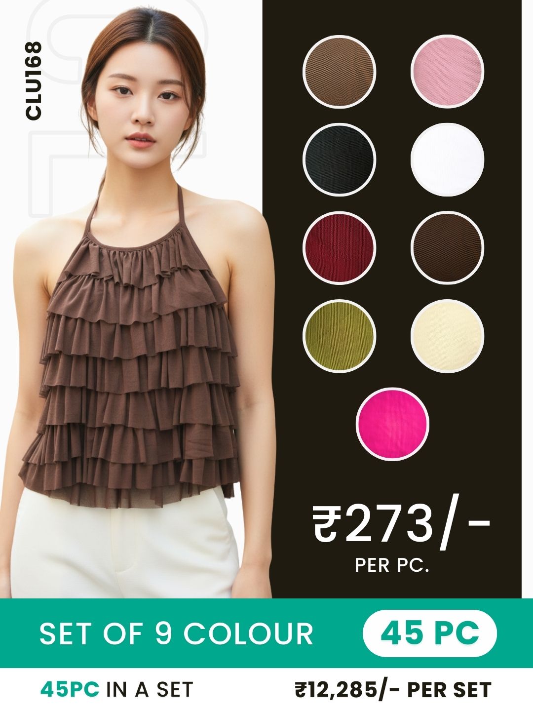 Clobulk Women Top (Set of 45 PC - 273 Colour)- ₹273/ per pc