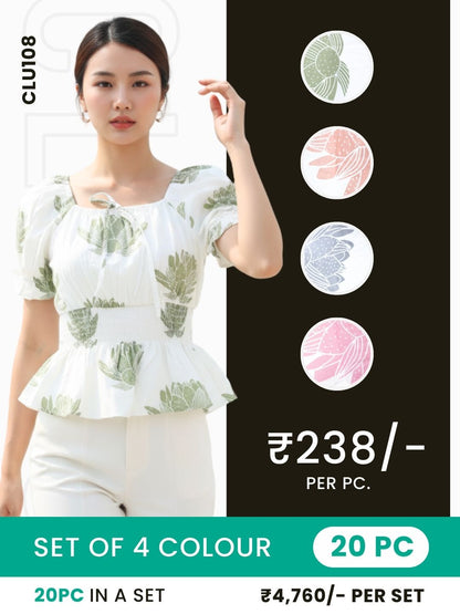 Clobulk Women Top (Set of 20 PC - 4 Colour)- ₹238/ per pc