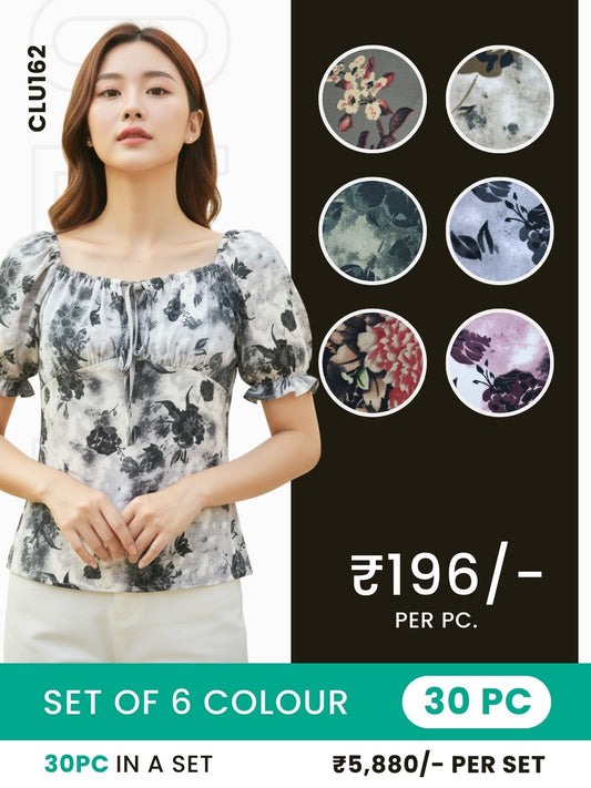 Clobulk Women Top (Set of 30 PC - 6 Colour)- ₹196/ per pc