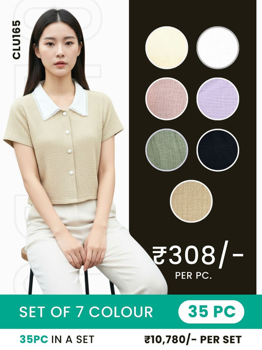 Clobulk Women Shirt (Set of 35 PC - 7 Colour)- ₹308/ per pc