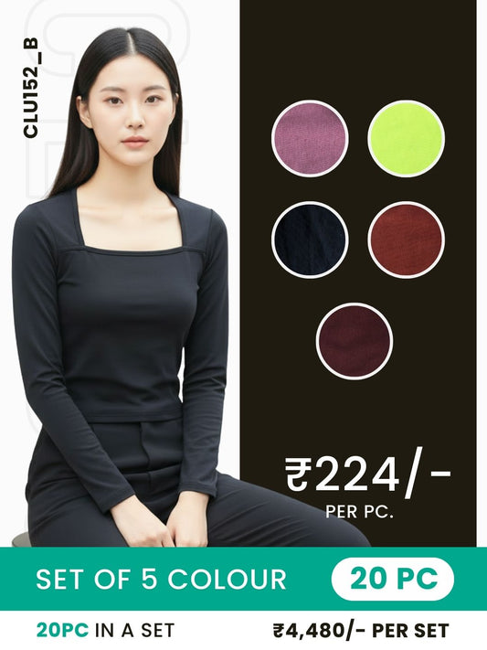 Clobulk Women Top (Set of 25 PC - 5 Colour)- ₹224/ per pc