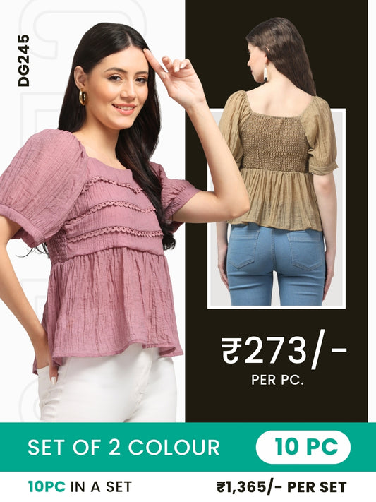 Clobulk Women Top (Set of 10 Pc- 2 Colour)- ₹273/ per pc
