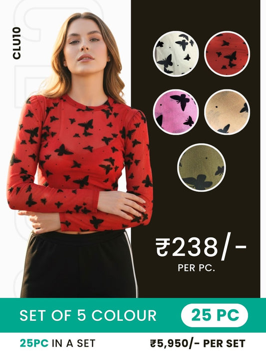 Clobulk Women Top (Set of 25 Pc- 5 Colour)- ₹238/ per pc