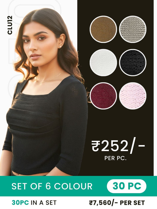 Clobulk Women Top (Set of 30 Pc- 6 Colour)- ₹252/ per pc
