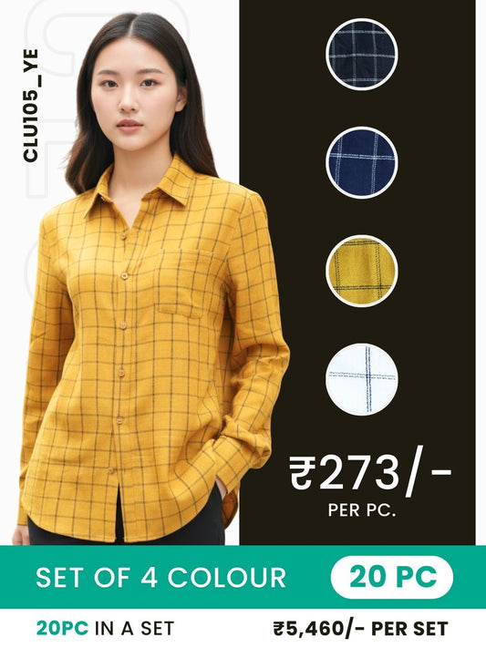 Clobulk Printed Shirt (Set of 20 PC - 4 Colour)- ₹273/ per pc
