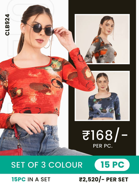 Clobulk Women Top (Set of 15 Pc- 3 Colour)- ₹168/ per pc