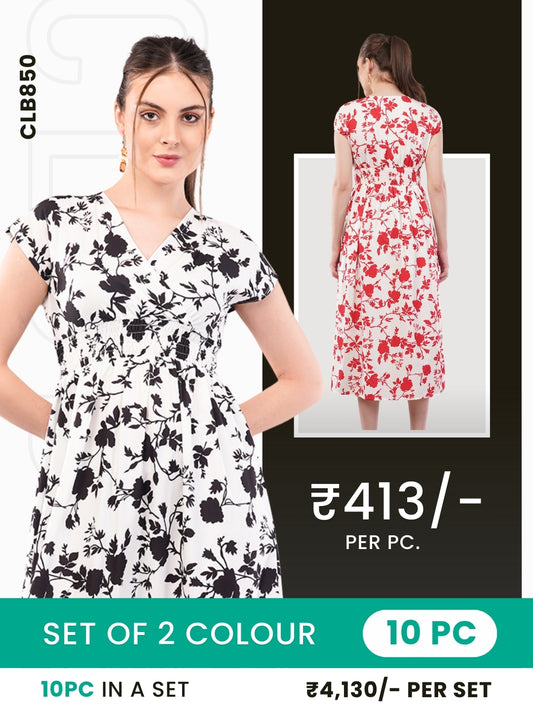 Clobulk Women Dress (Set of 10PC - 2 Colour)- ₹413/per pc