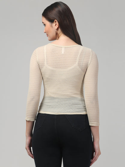 White Cool Top For Womens