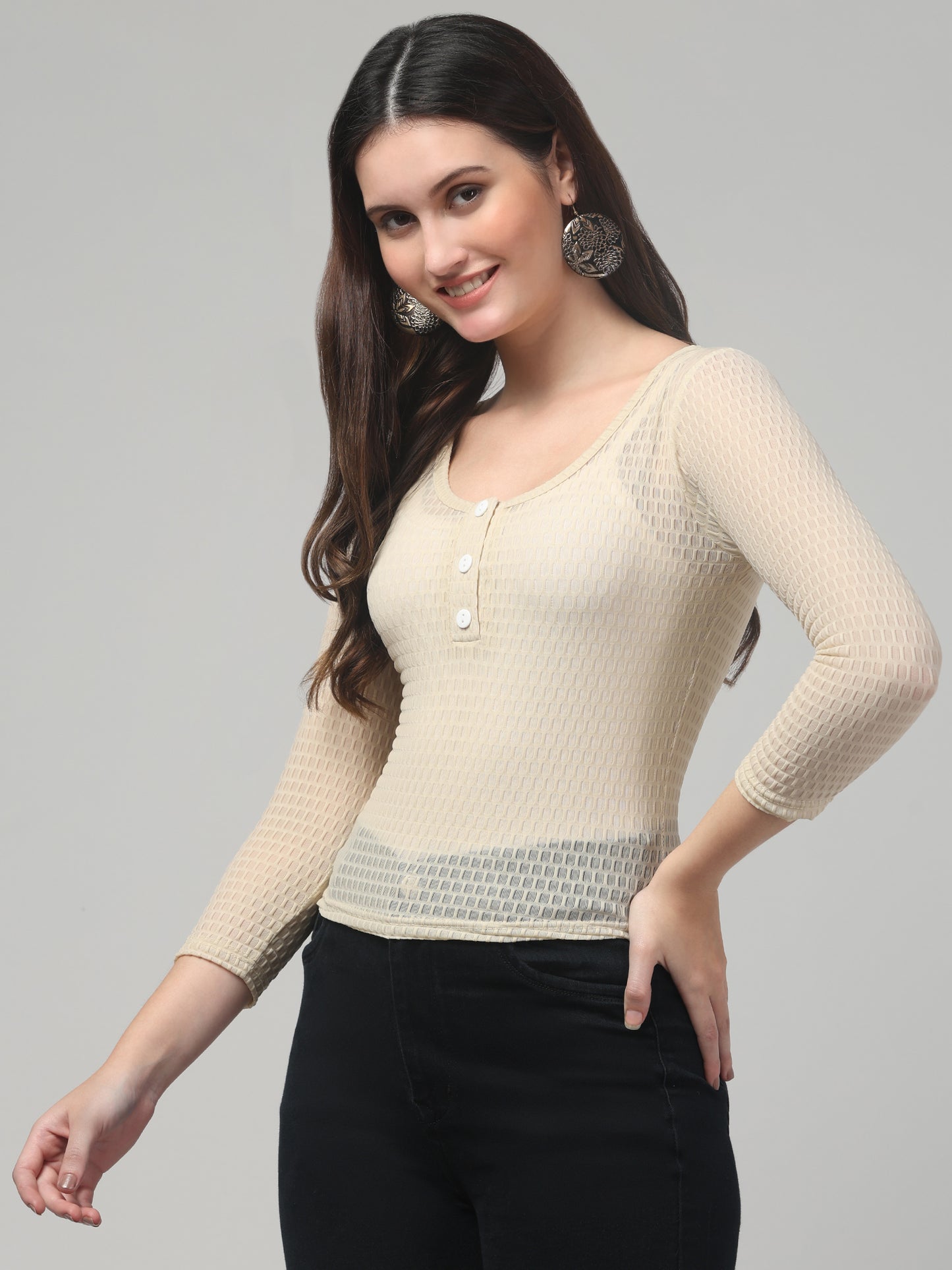 White Cool Top For Womens