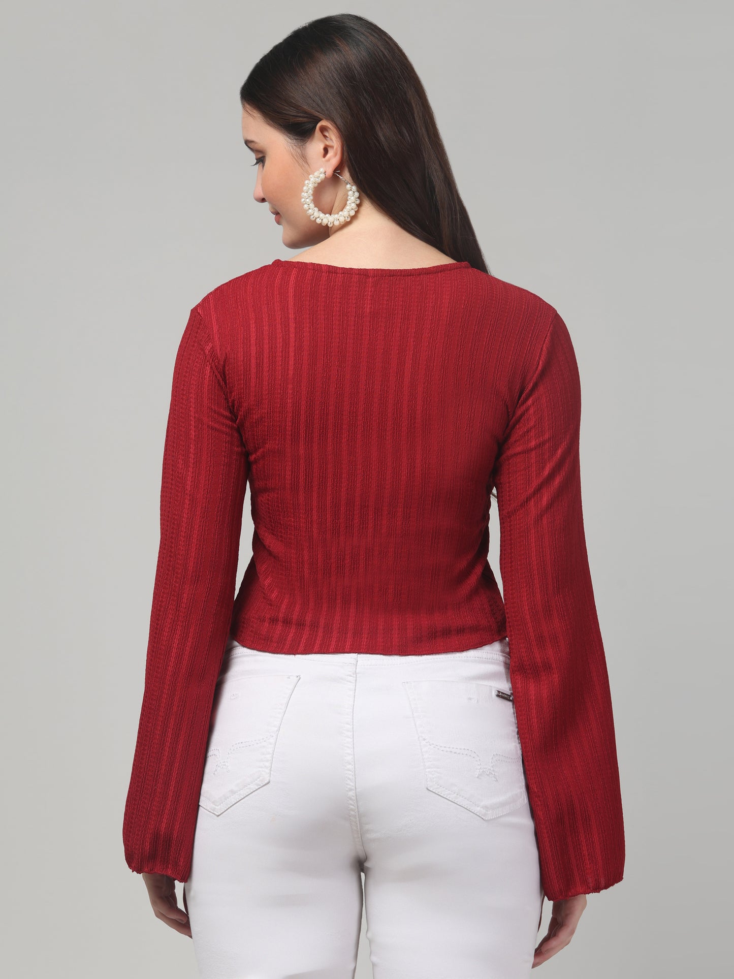 Red Fancy Top For Womens