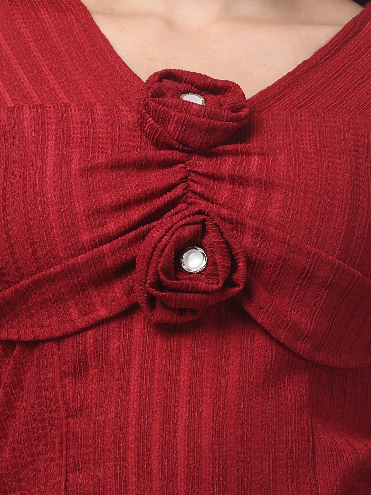 Red Fancy Top For Womens