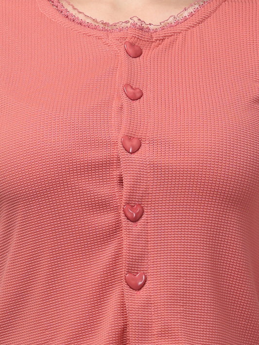 Pink Lace Crop Top For Womens