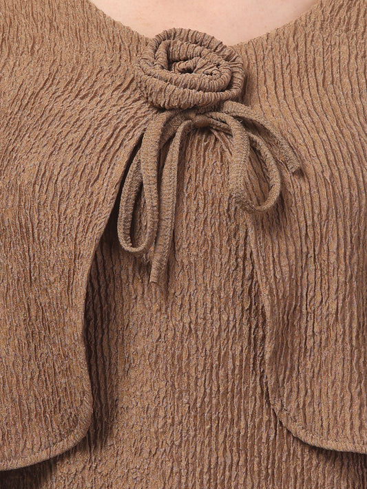 Brown Western Top For Womens