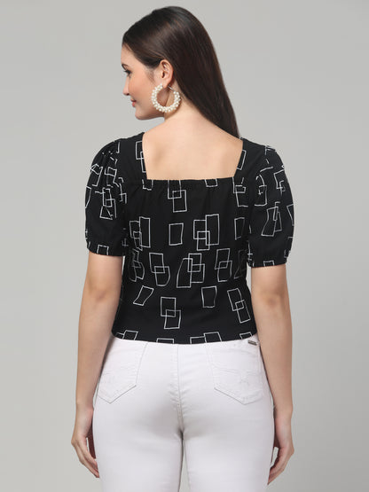 Black Short Top For Womens