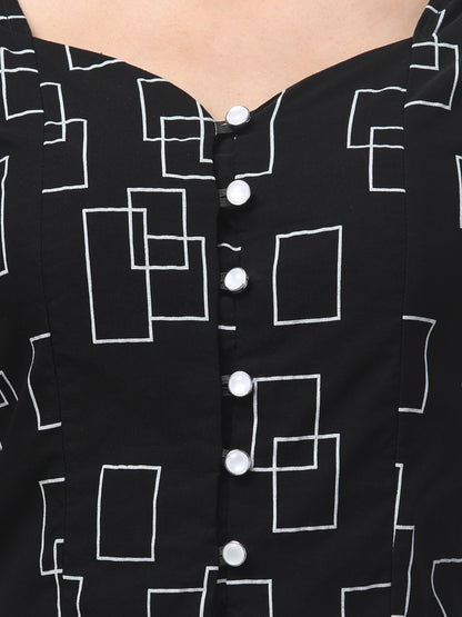 Black Short Top For Womens