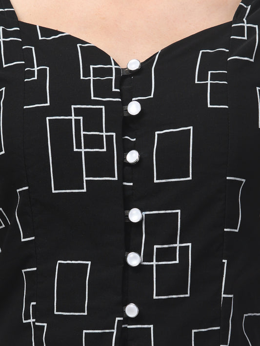Black Short Top For Womens