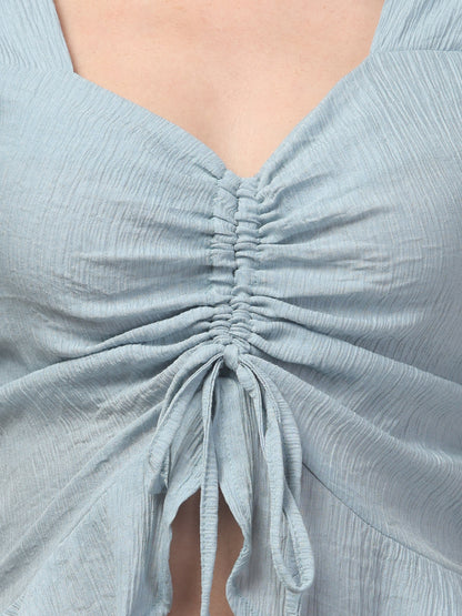 Sky Blue Party Top For Womens