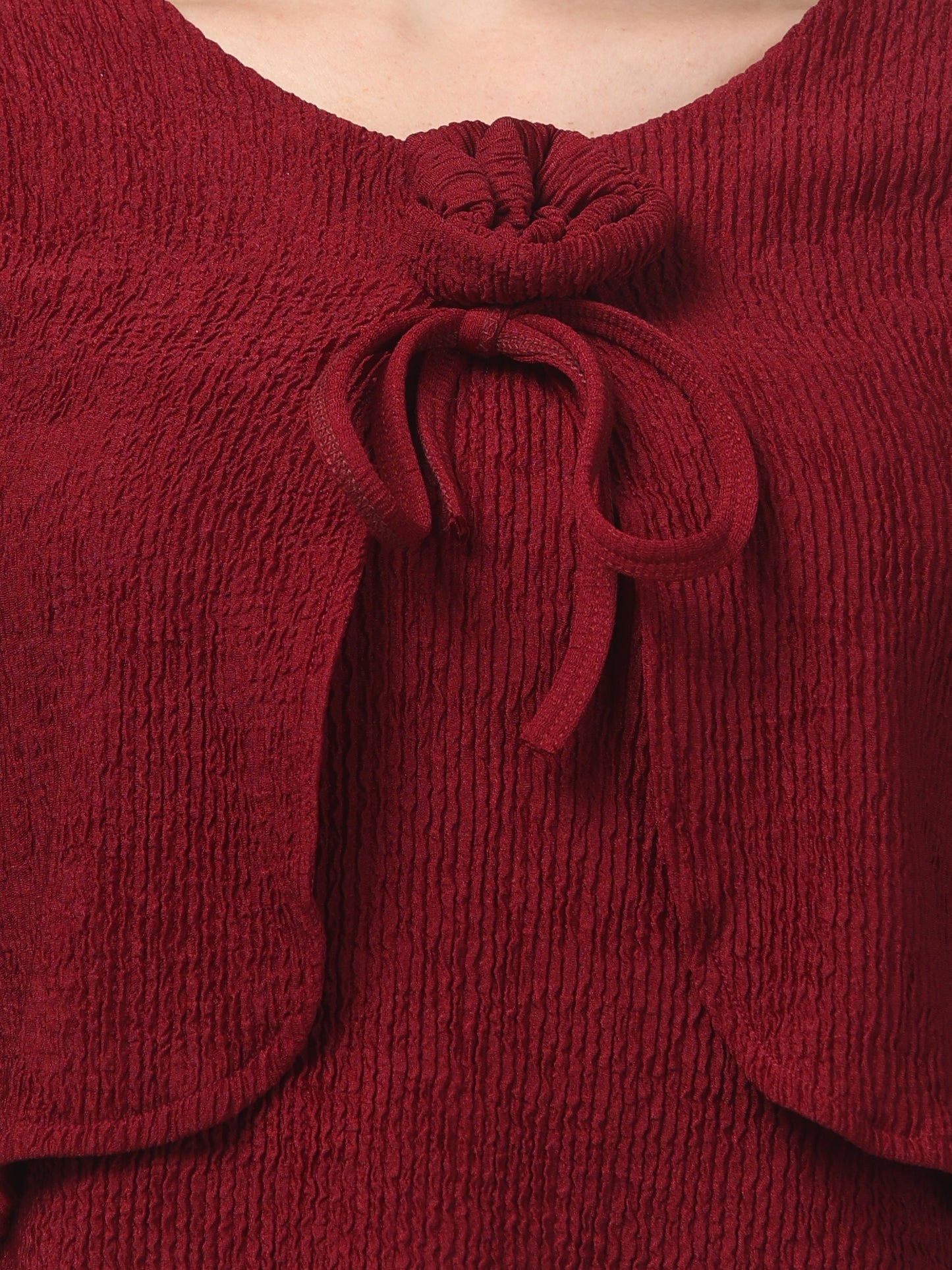 Maroon Western Top For Womens