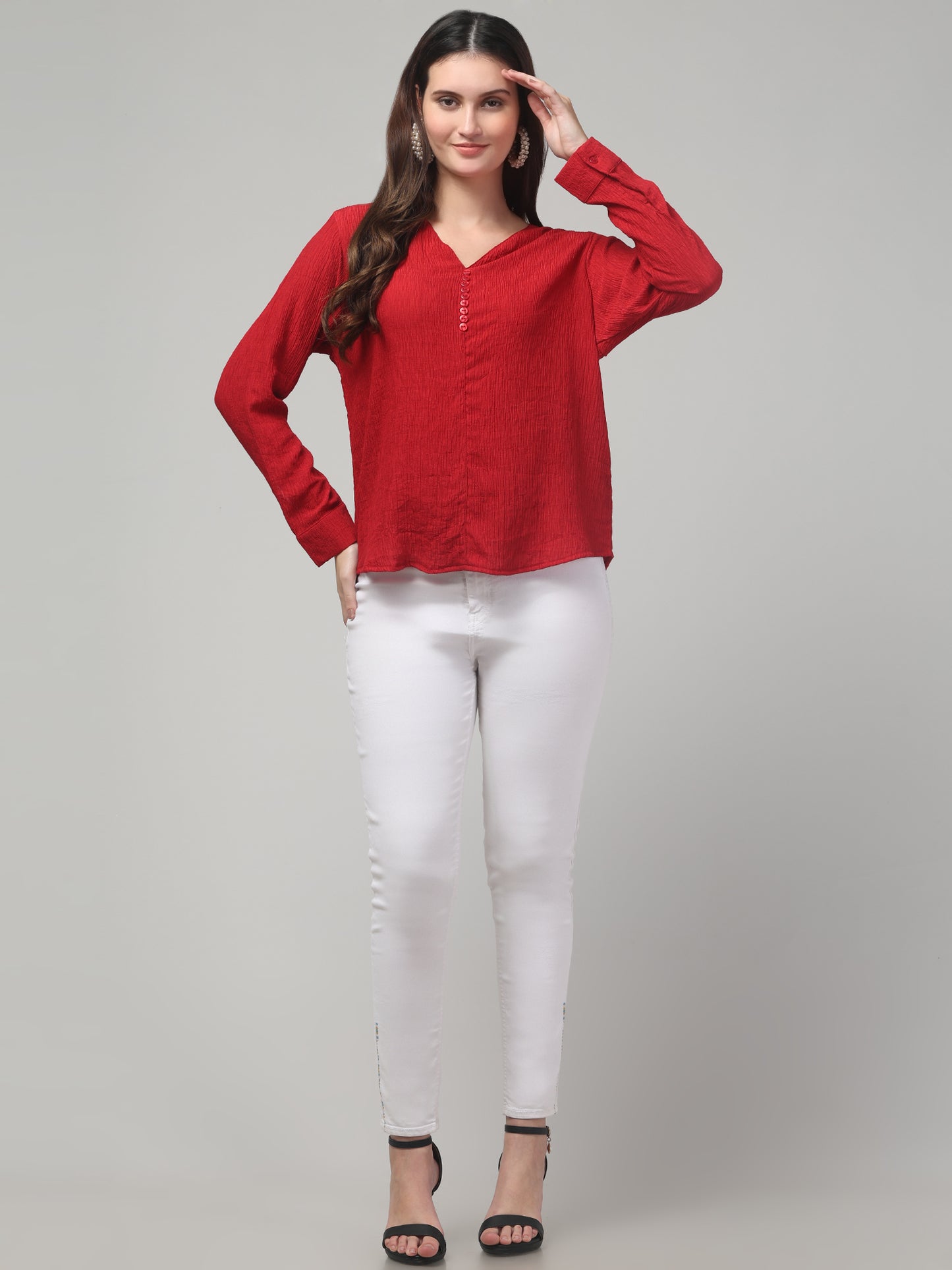 Cute Red Top For Womens