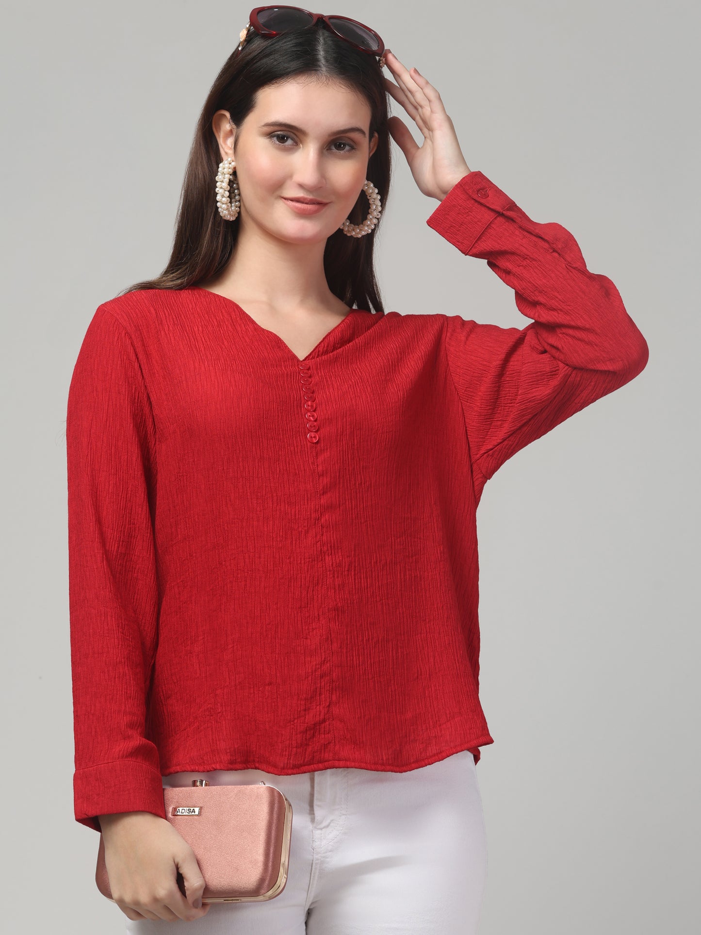 Cute Red Top For Womens